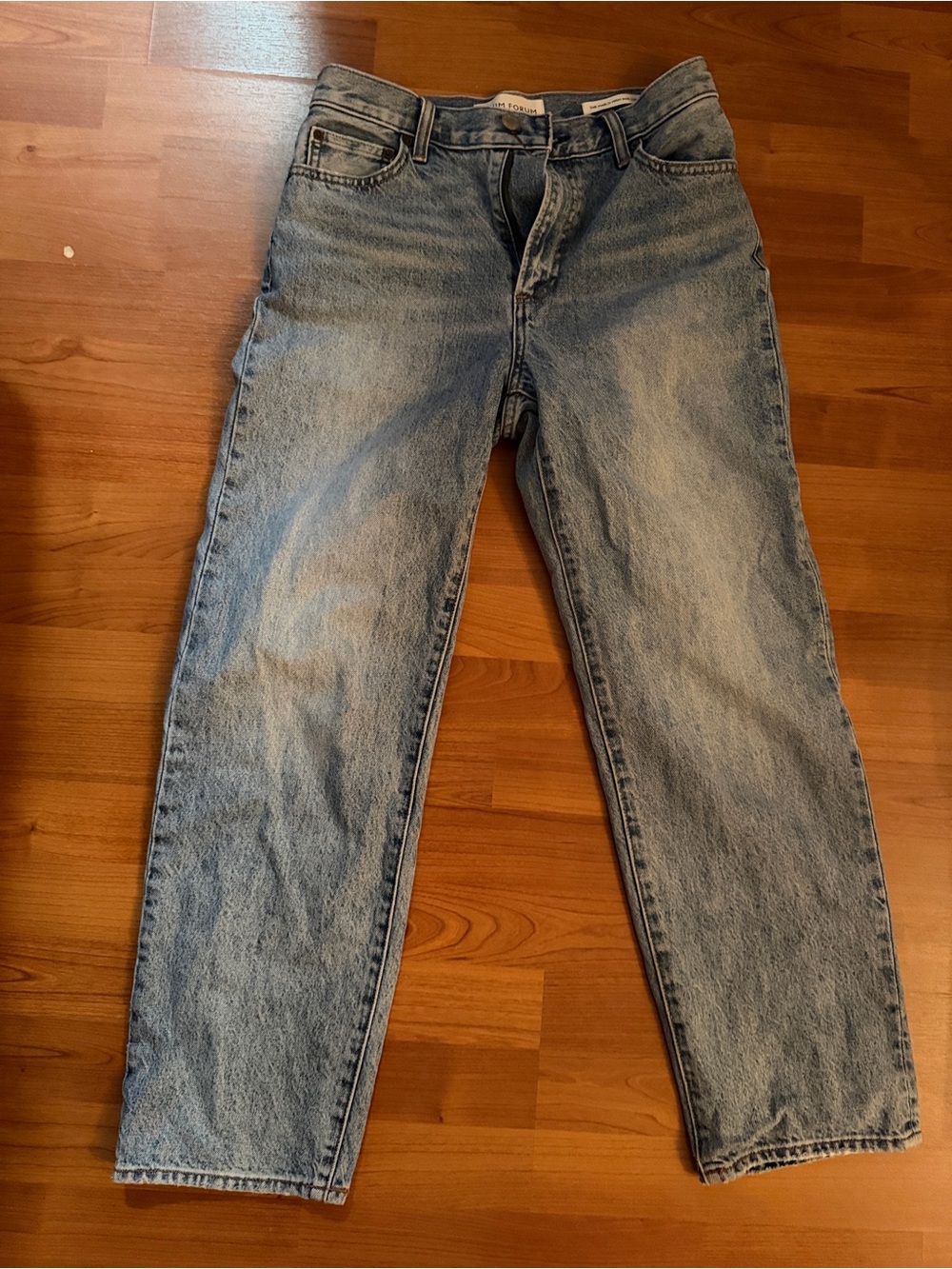Denim Forum women's Washed Blue Relaxed Jeans (aritzia)